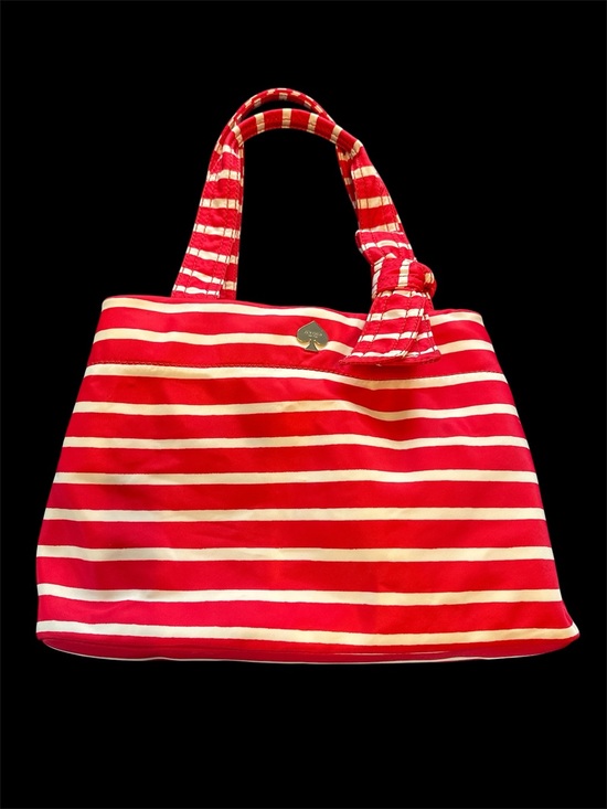 kate spade Handbags - kate spade Red and White Striped Knot-Handle Tote